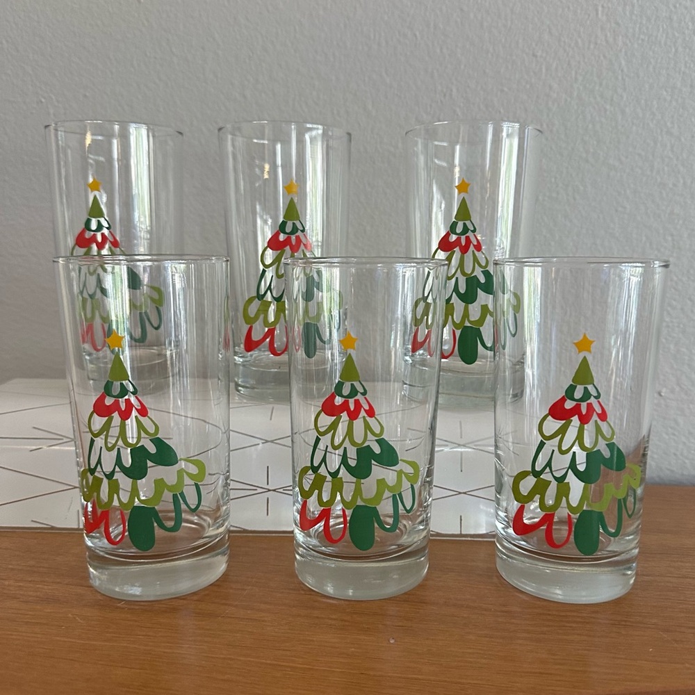 Set of 6 - Libbey Christmas TUMBLERS - 12oz - Picture 4 of 9
